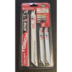 Milwaukee Sawzall Blade Set 6pc + 1 FREE TORCH Nitrus Carbide Wood & Metal NEW